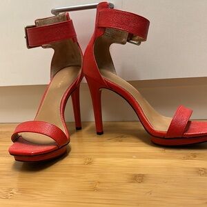 Elegant Red High Heels Calvin Klein